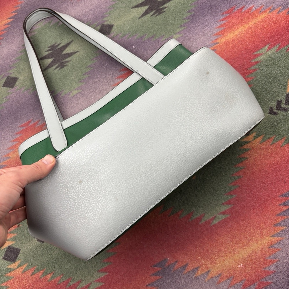 Coach Colorblock Horse & Carriage Carry All‎ Tote Bag Green Multi C5676 - Picture 7 of 10